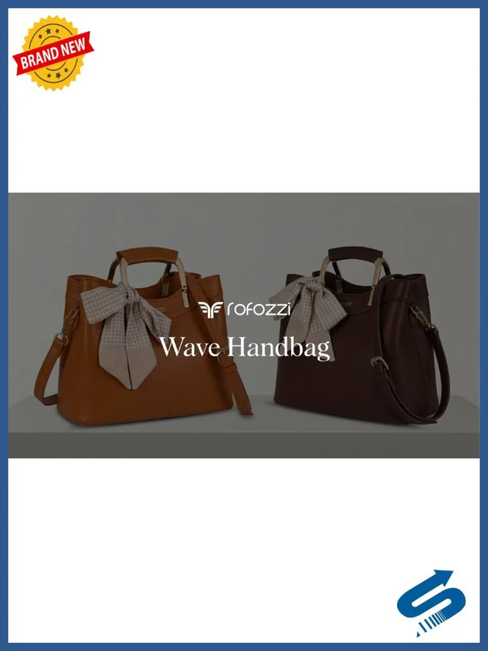 Faux Leather Top Handle Handbag - 3-Way Crossbody Satchel